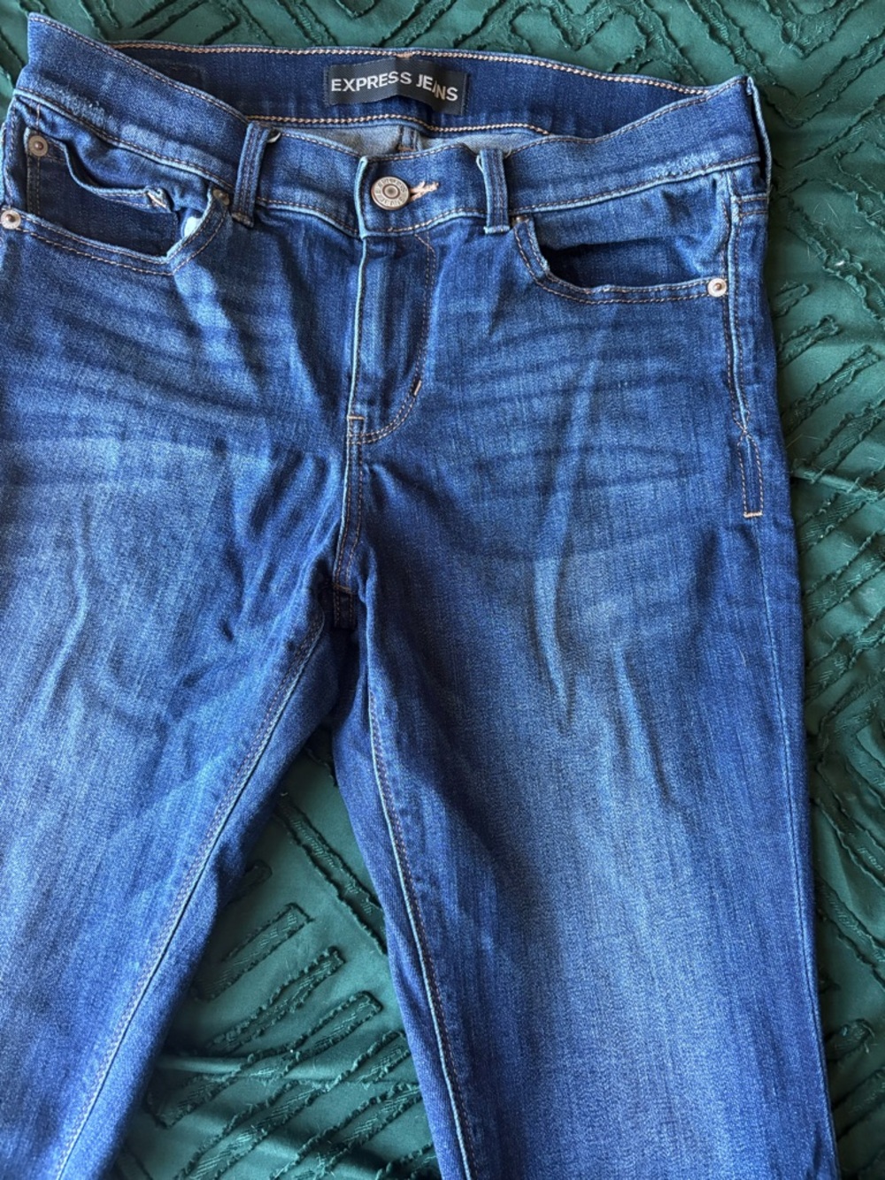 Express Blue Mid-Rise Bootcut Jean. Jean sale! - Picture 2 of 4